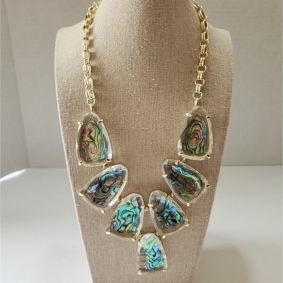 Kendra scott Suspended Abalone and Gold Harlow Necklace - Picture 6 of 10